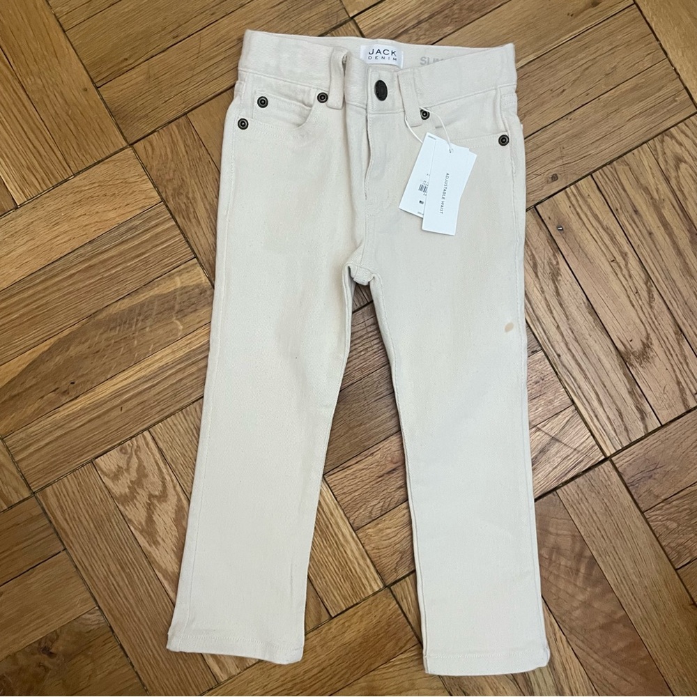 NWT Janie and Jack 3T Cream Jeans
